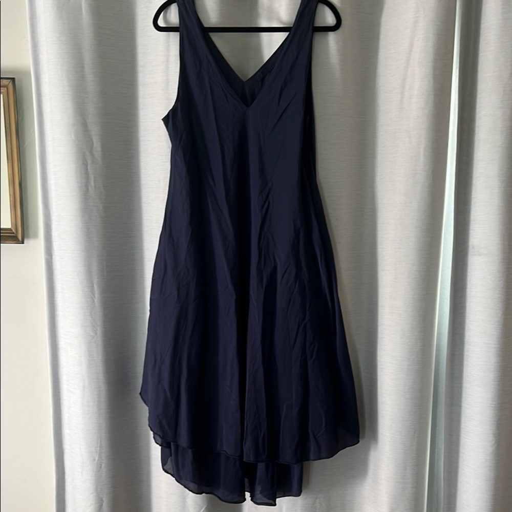 NWOT CP Shades Blue Sleeveless Cotton/Silk Dress